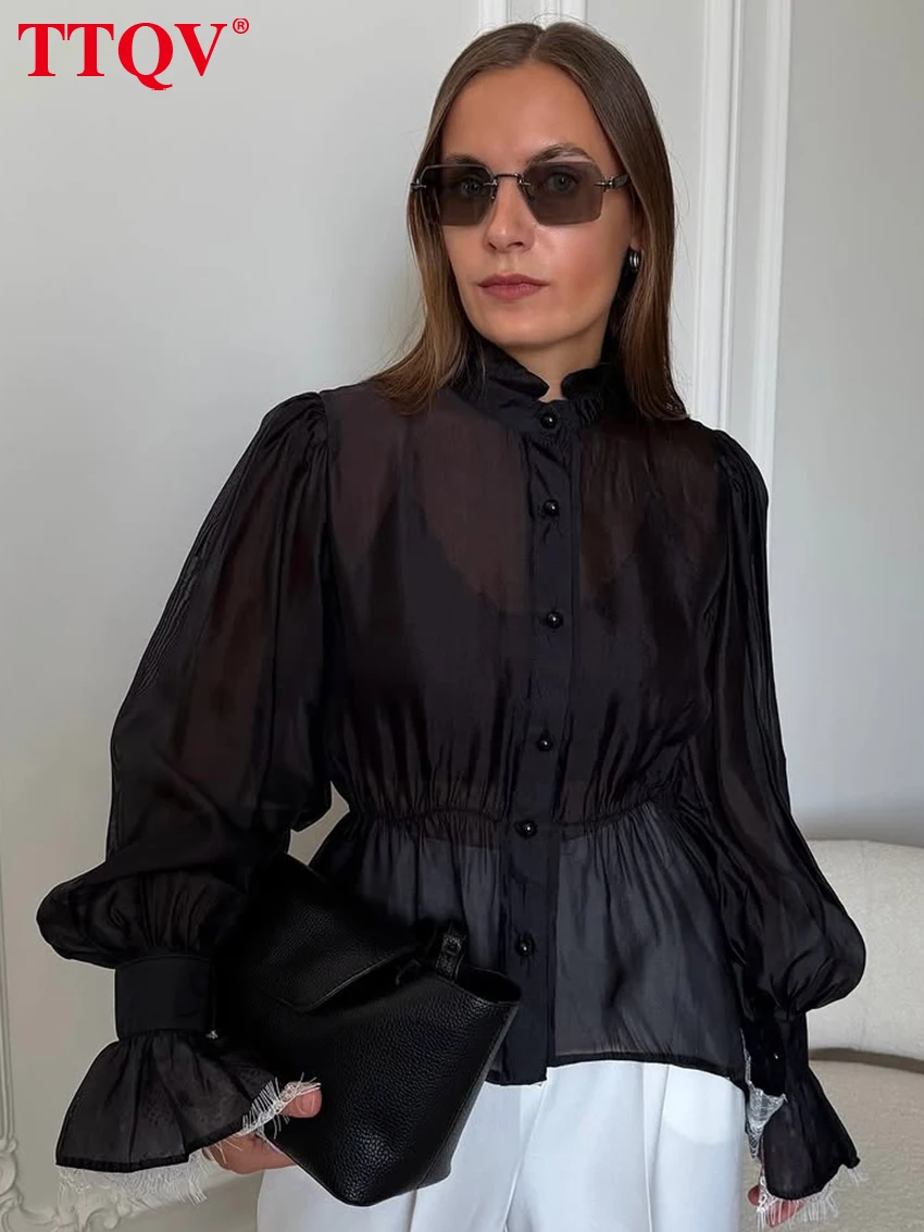 TTQV Fashion Loose White Women's Shirt 2026 Autumn Stand Collar Long Sleeve Blouse Elegant Classic Solid Top Female Clothing
TTQV Fashion Loose White Women's Shirt 2026 Autumn Stand Collar Long Sleeve Blouse Elegant Classic Solid Top Female Clothing