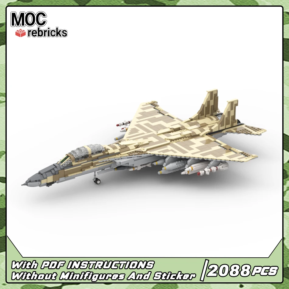 MOC Военная серия US F-15E Strike Eagle Dual Mission Fighter Building Block Модель Технология Кирпичный набор игрушек Детский подарок для хобби
MOC Военная серия US F-15E Strike Eagle Dual Mission Fighter Building Block Модель Технология Кирпичный набор игрушек Детский подарок для хобби