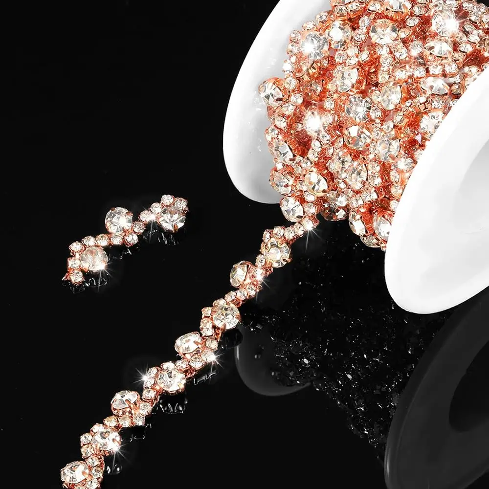 Bling Rhinestone Trim Crystal Chain Applique Rhinestone Applique Sewing Embellishments for DIY Dress Clothing Wedding Crafts
Bling Rhinestone Trim Crystal Chain Applique Rhinestone Applique Sewing Embellishments for DIY Dress Clothing Wedding Crafts