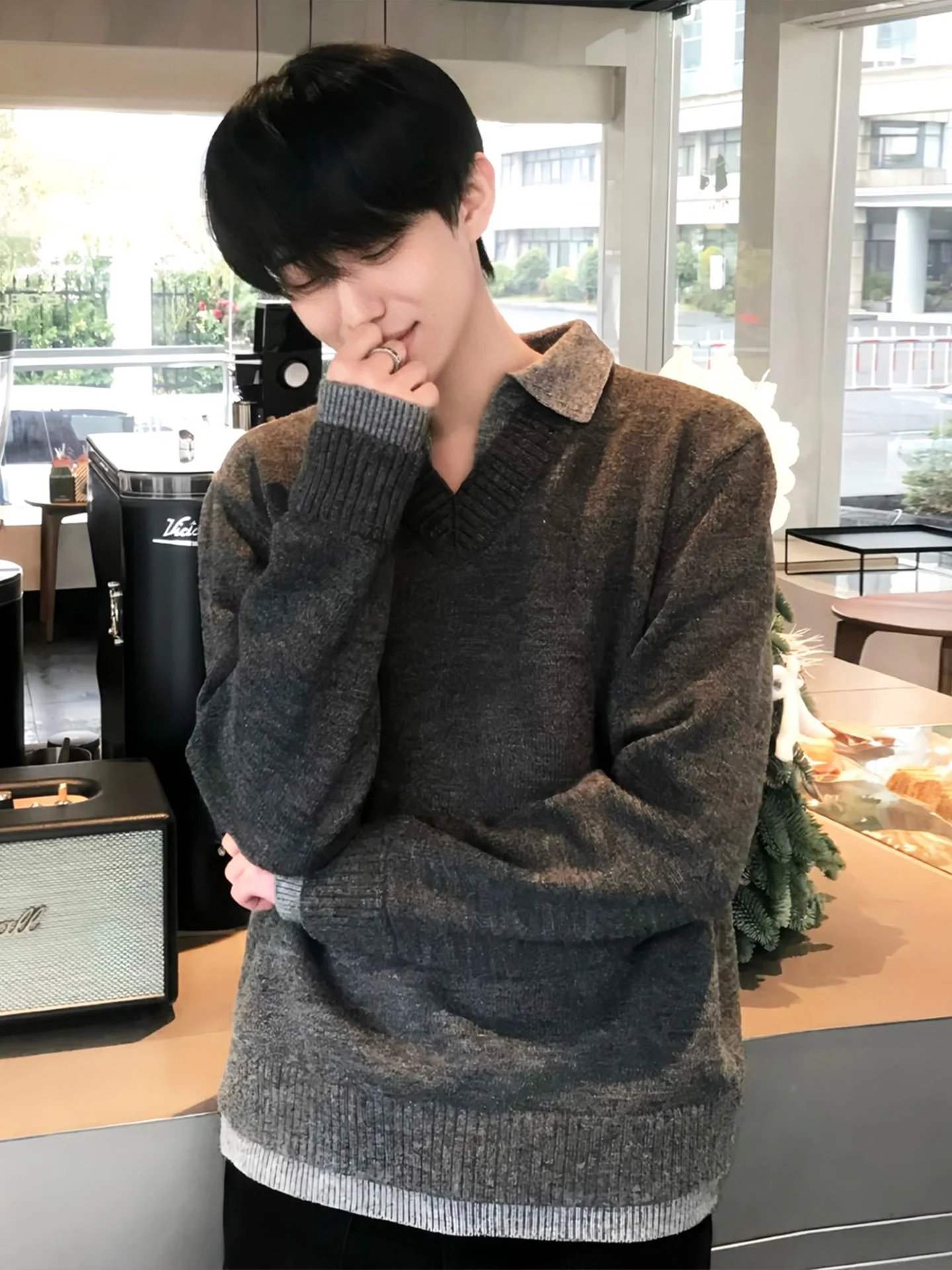 Deep ey Fake Two-Piece Men's Knitwear Winter American Retro irt Layering Lazy Base Soft Polyester Loose Fit Casual
Deep ey Fake Two-Piece Men's Knitwear Winter American Retro irt Layering Lazy Base Soft Polyester Loose Fit Casual