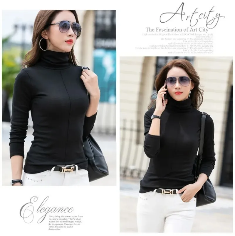 Women's Long Sleeve Base Layer Tops Stretch Turtleneck Warmer Basic Pullovers Slim Skinny Autumn Winter Sweater Bottoming Tops
Women's Long Sleeve Base Layer Tops Stretch Turtleneck Warmer Basic Pullovers Slim Skinny Autumn Winter Sweater Bottoming Tops
