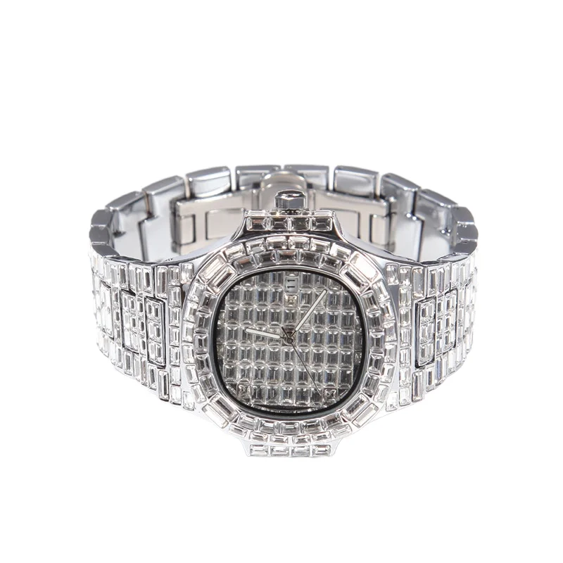 Wholesale Hip-Hop Style Quartz Watch Men Full Zirconia Diamond Large Dial Fashionable Iced Out Wrist Watch
Wholesale Hip-Hop Style Quartz Watch Men Full Zirconia Diamond Large Dial Fashionable Iced Out Wrist Watch