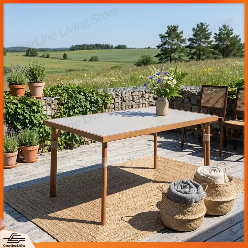Outdoor Dining Table Set with Iron Frame Tempered Glass Waterproof Stackable Quick Drying Mat Garden Courtyard Patio
Outdoor Dining Table Set with Iron Frame Tempered Glass Waterproof Stackable Quick Drying Mat Garden Courtyard Patio