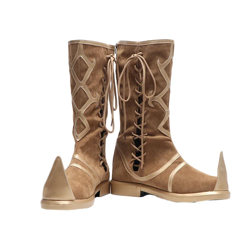 Movie Aladdin Cosplay Shoes Brown Boots Men Halloween Cosplay Prop Aladdin Custom Made Shoes
Movie Aladdin Cosplay Shoes Brown Boots Men Halloween Cosplay Prop Aladdin Custom Made Shoes