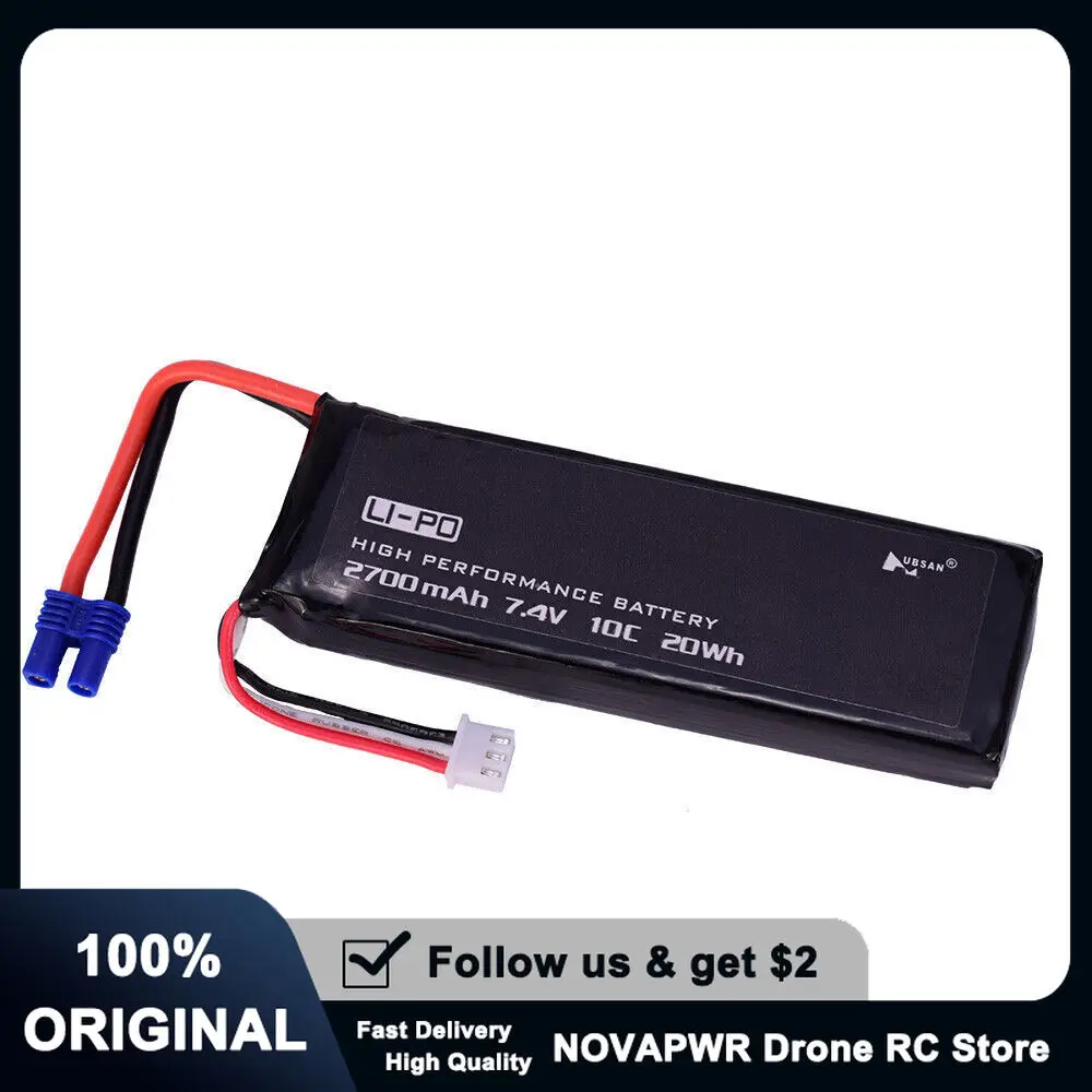 Hubsan RC Drone Lipo Battery 7.4V 2700mAh 10C H501S-14 For H501S H501C H501S Pro
Hubsan RC Drone Lipo Battery 7.4V 2700mAh 10C H501S-14 For H501S H501C H501S Pro