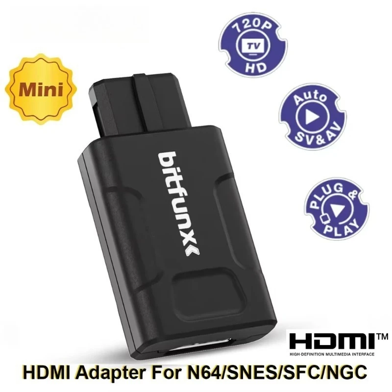 720/1080P HDTV Game Console Adapter, for N64/SNES/SFC/NGC Console 4:3/16:9 Aspect Switching SV&Composite Input HDTV Converter
720/1080P HDTV Game Console Adapter, for N64/SNES/SFC/NGC Console 4:3/16:9 Aspect Switching SV&Composite Input HDTV Converter