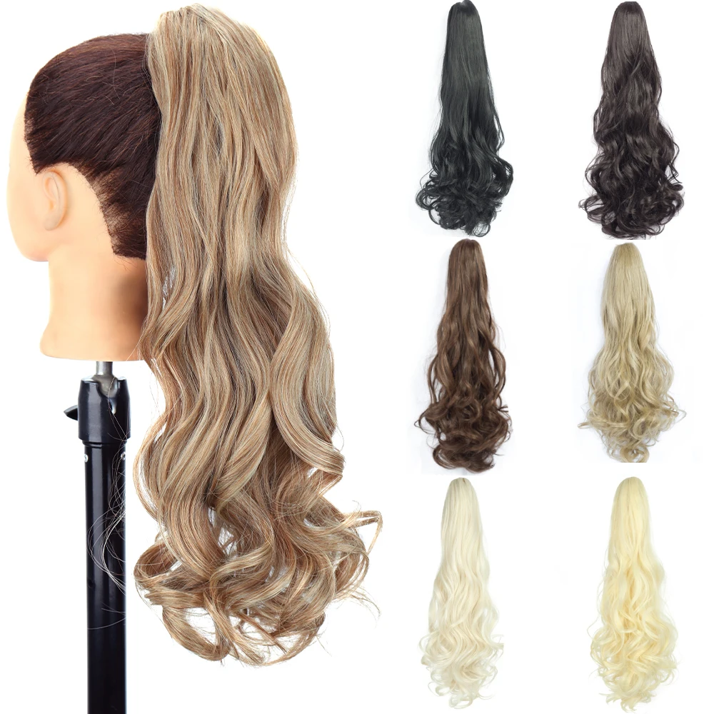 MISSQUEEN 24 inch Synthetic Long Wavy Claw Clip On Ponytail Hair Extensions Black Brown Heat Resistant Ponytail Hair Extensions
MISSQUEEN 24 inch Synthetic Long Wavy Claw Clip On Ponytail Hair Extensions Black Brown Heat Resistant Ponytail Hair Extensions