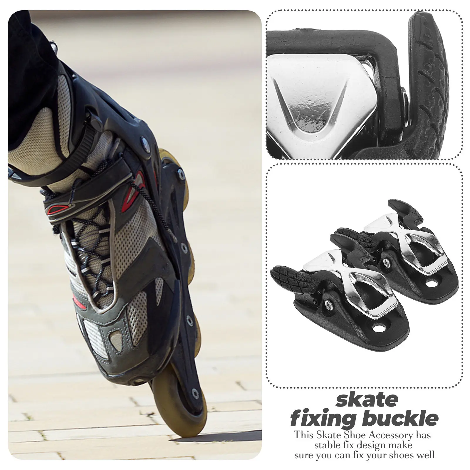 2Pcs Portable Skate Buckle Kit Professional Roller Skate Accessories with Stable Fix Design Lightweight Compact Skating Shoe
2Pcs Portable Skate Buckle Kit Professional Roller Skate Accessories with Stable Fix Design Lightweight Compact Skating Shoe