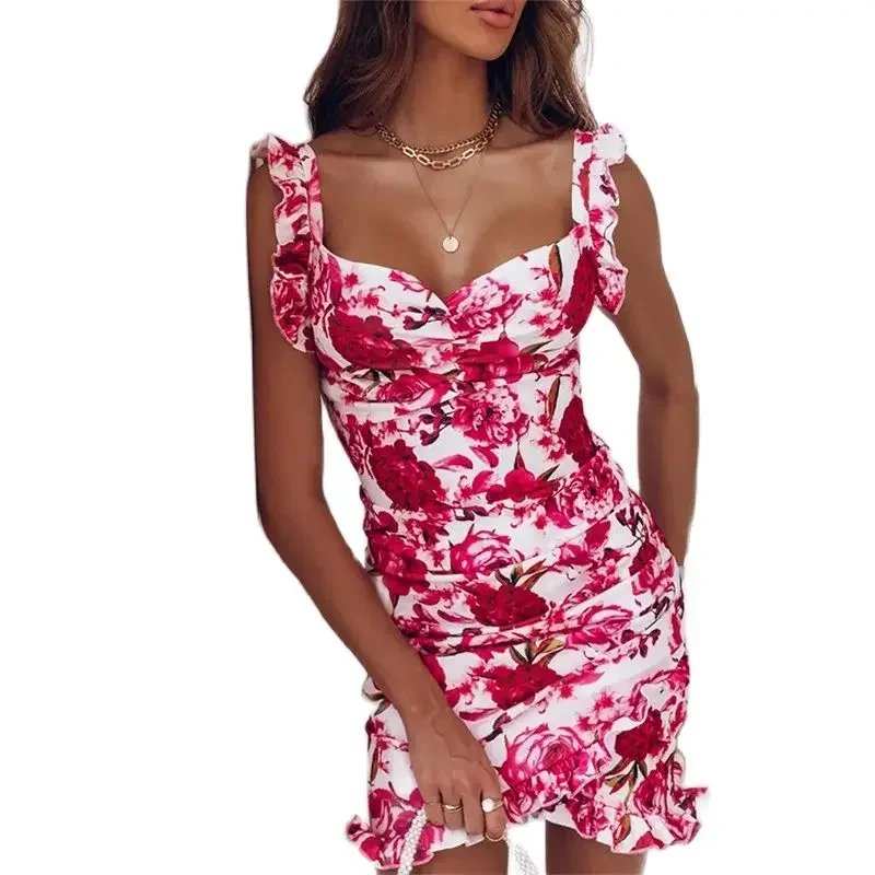 Women Sweet Style Ruffle Suspenders Dresses Fashion Sexy Backless Wrap-Bust Dress Female Elegant Casual Party Slim Wrap Hip Gown
Women Sweet Style Ruffle Suspenders Dresses Fashion Sexy Backless Wrap-Bust Dress Female Elegant Casual Party Slim Wrap Hip Gown