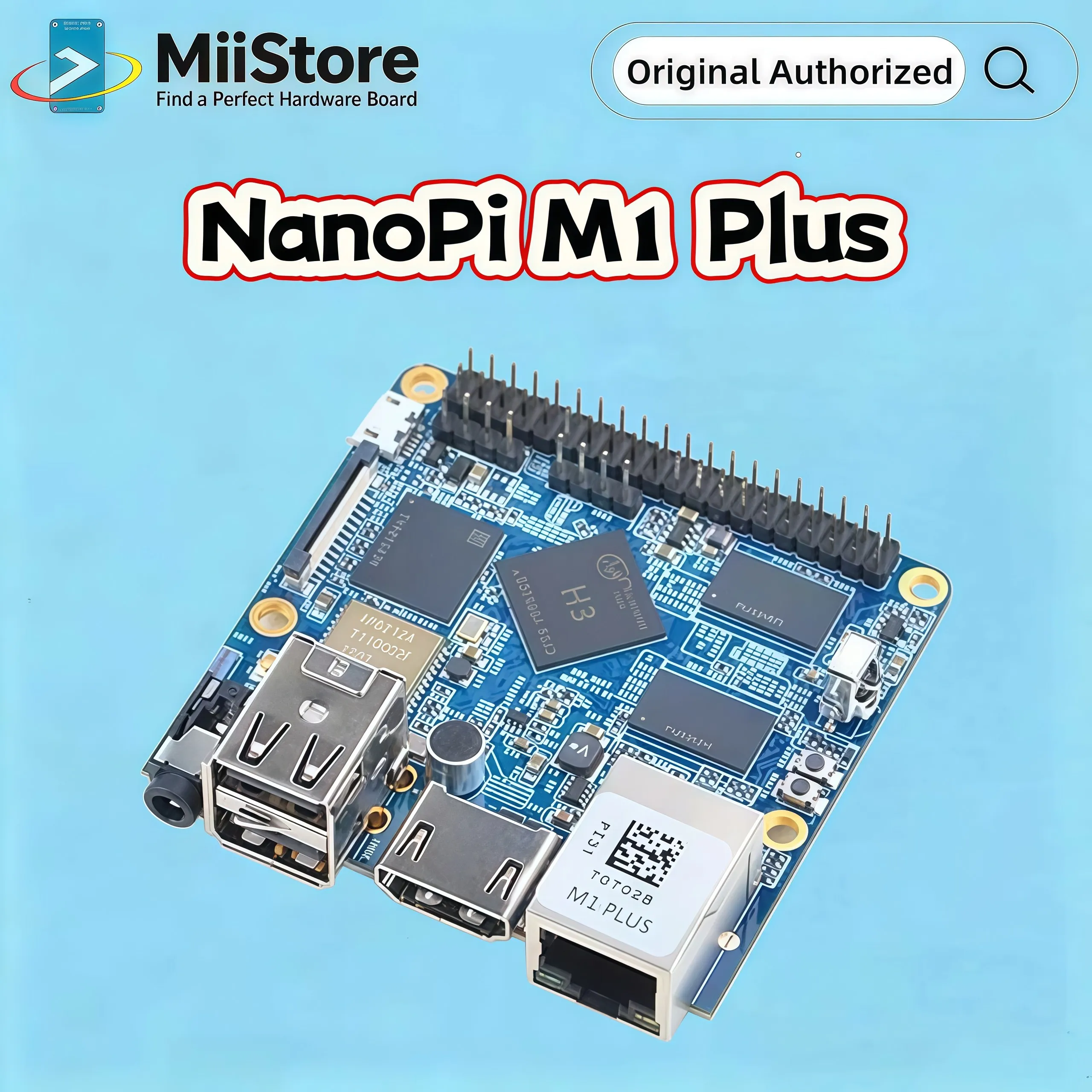 NanoPi M1 Plus Mini PC Board with Allwinner H3 4K Play Quad-core Cortex-A7 Onboard WiFi Bluetooth Compatible EMMC
NanoPi M1 Plus Mini PC Board with Allwinner H3 4K Play Quad-core Cortex-A7 Onboard WiFi Bluetooth Compatible EMMC