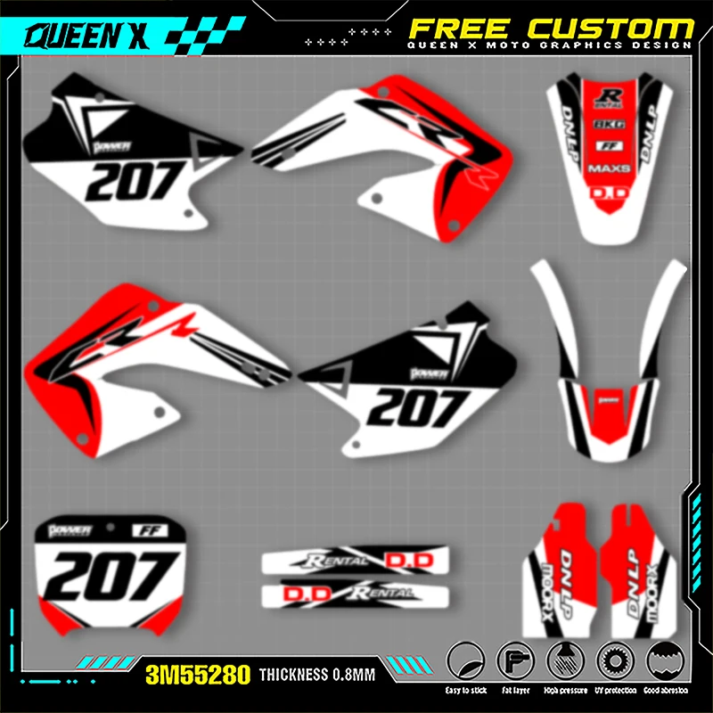 Комплект наклеек с графическими наклейками Queen X MOTOR для Honda 2000 2001 CR125 CR250 002
Комплект наклеек с графическими наклейками Queen X MOTOR для Honda 2000 2001 CR125 CR250 002