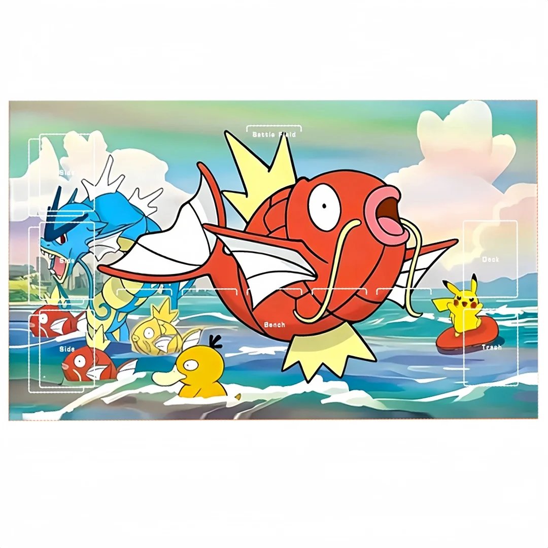 600x350mm PTCG Korea Magikarp Theme Trading Card Playmat 30th Anniversary Single Player Battle Rubber Board Game Card Mat Toy
600x350mm PTCG Korea Magikarp Theme Trading Card Playmat 30th Anniversary Single Player Battle Rubber Board Game Card Mat Toy