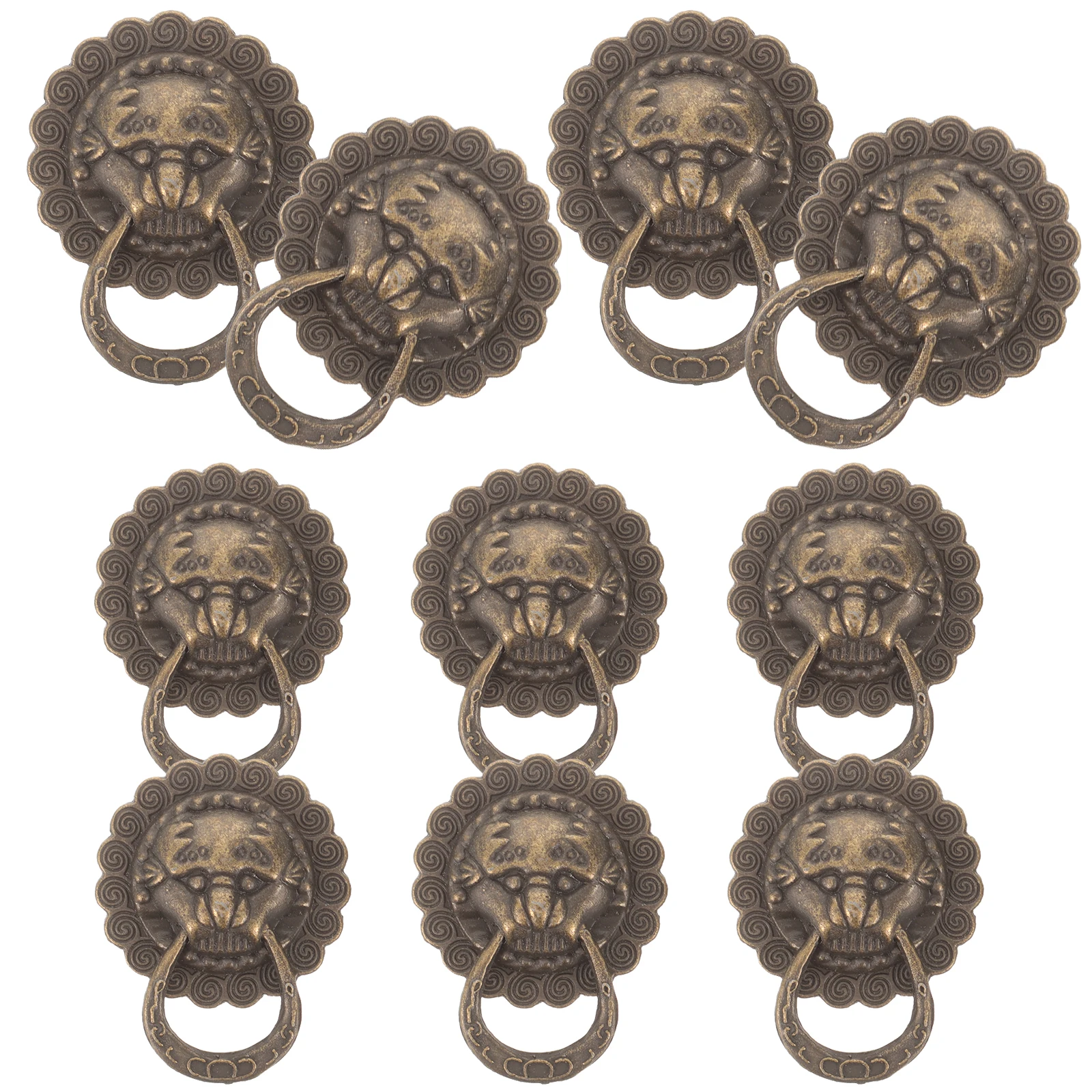10Pcs Bronze Lion Head Handle Retro Drawer Pull Tin Alloy Cabinet Knob Decorative Furniture Knobs Strong Anti-Corrosion Surface
10Pcs Bronze Lion Head Handle Retro Drawer Pull Tin Alloy Cabinet Knob Decorative Furniture Knobs Strong Anti-Corrosion Surface