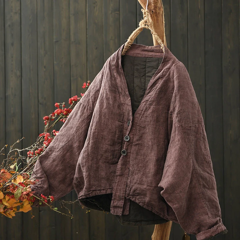 Women Cotton Linen Quilted Coats New Arrival 2026 Spring Vintage Style V-neck Solid Color Loose Female Thick Warm Jackets M2298
Women Cotton Linen Quilted Coats New Arrival 2026 Spring Vintage Style V-neck Solid Color Loose Female Thick Warm Jackets M2298