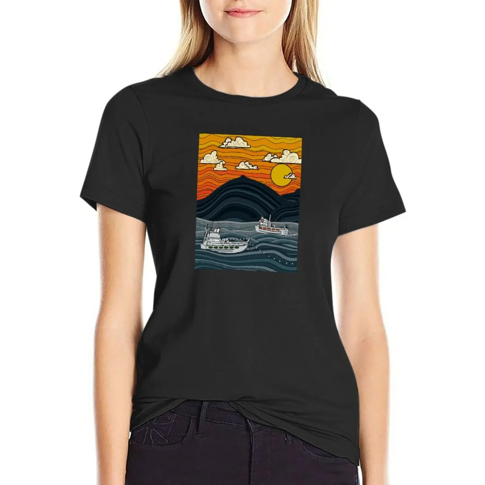 Commercial Fishing T-shirt lady clothes aesthetic clothes korean Women's clothes
Commercial Fishing T-shirt lady clothes aesthetic clothes korean Women's clothes