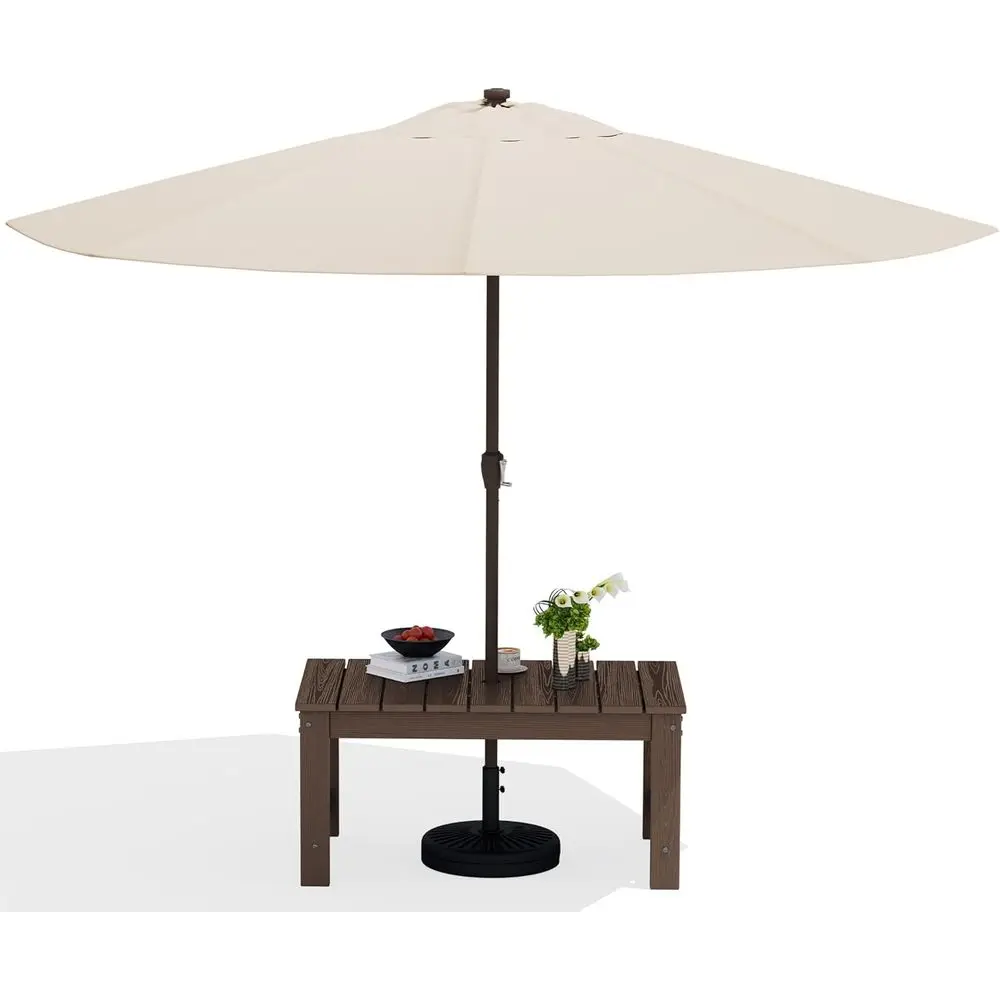 Outdoor Patio Coffee Table with 9-Foot Umbrella, High-Density Polyethylene, Suitable for Recreational Use (Umbrella Base Not Inc
Outdoor Patio Coffee Table with 9-Foot Umbrella, High-Density Polyethylene, Suitable for Recreational Use (Umbrella Base Not Inc