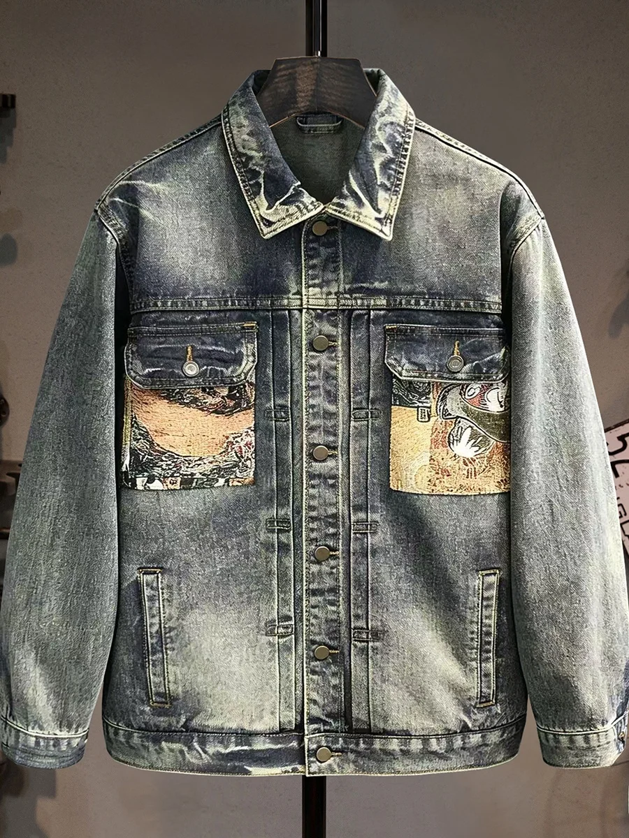 High Quali American Sle Men's Denim Jaet Vintage Patchwork Workwear Outerwear Spring 2026 Faion Waed Cotton Blend
High Quali American Sle Men's Denim Jaet Vintage Patchwork Workwear Outerwear Spring 2026 Faion Waed Cotton Blend