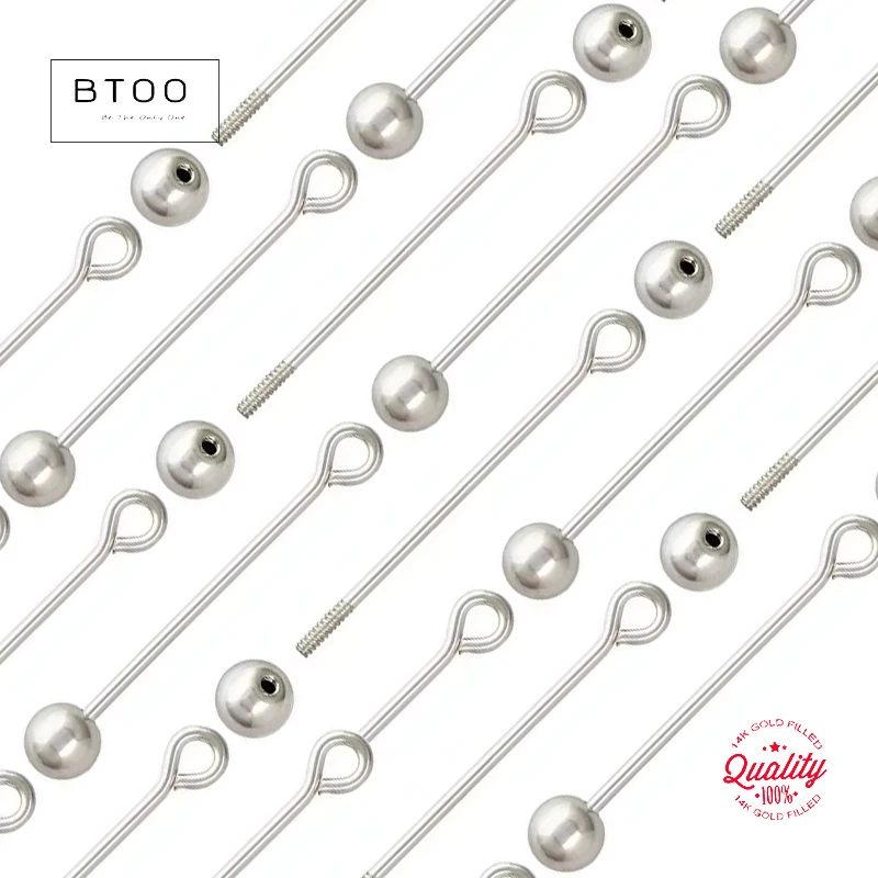 925 Sterling Silver Eye Pins for DIY Making, Threaded Ball Eye Pins, Jewelry Findings, 3mm
925 Sterling Silver Eye Pins for DIY Making, Threaded Ball Eye Pins, Jewelry Findings, 3mm