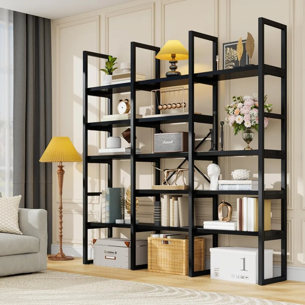 Large Bookshelf 5 Tiers, Triple Wide Geometric Bookcase, 71 Inches Tall Industrial Book Shelves Etagere Book Case,, Customized
Large Bookshelf 5 Tiers, Triple Wide Geometric Bookcase, 71 Inches Tall Industrial Book Shelves Etagere Book Case,, Customized