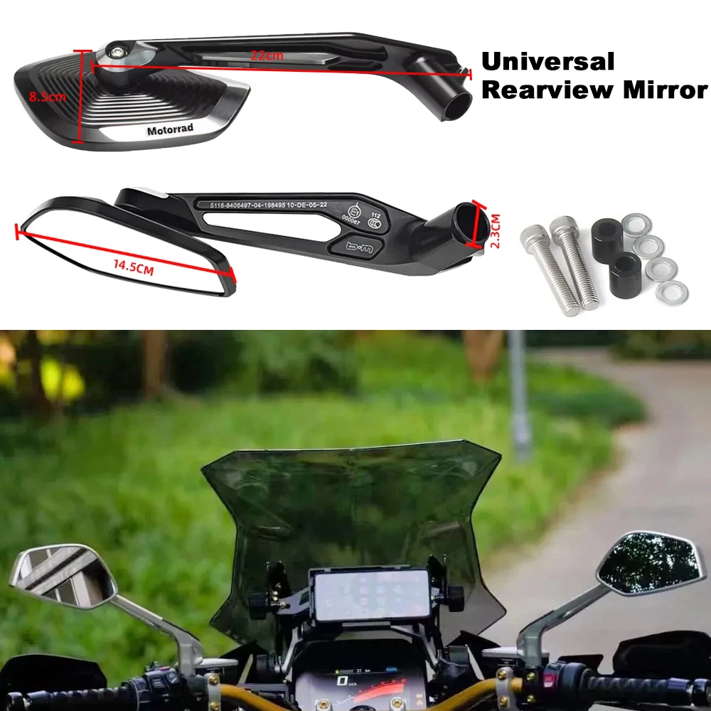 Motorcycle Accessories Rear Side View Mirror Universal Adjustable Rearview Mirror For BMW R1250GS F850GS ADVENTURE S1000XR F900R
Motorcycle Accessories Rear Side View Mirror Universal Adjustable Rearview Mirror For BMW R1250GS F850GS ADVENTURE S1000XR F900R