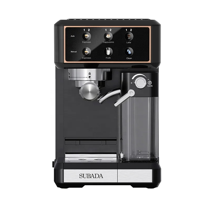 Latest Design Coffee Maker with 700ml Larger Milk Steamer Espresso Coffee Maker Italian Coffee Machine
Latest Design Coffee Maker with 700ml Larger Milk Steamer Espresso Coffee Maker Italian Coffee Machine