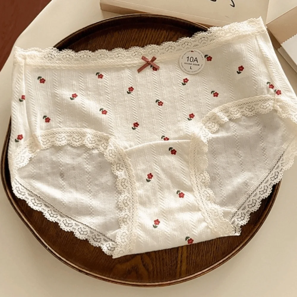 Underpants Bow Floral Cotton Panties Grid Polka Dot Underwear for Women Mid Waist Stripe Sweet Flower Briefs Girl
Underpants Bow Floral Cotton Panties Grid Polka Dot Underwear for Women Mid Waist Stripe Sweet Flower Briefs Girl