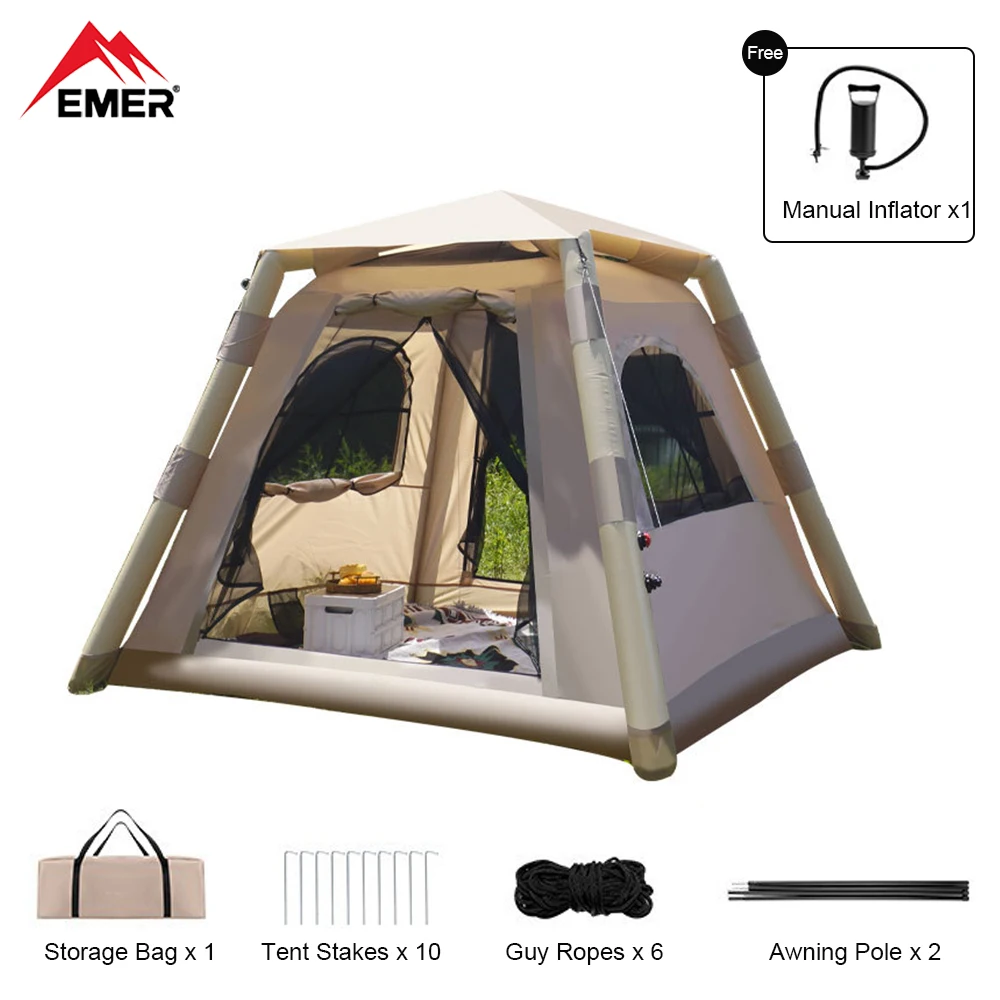 EMER Inflatable Tent Portable Camping Travel Tent Waterproof Outdoor Tools Thickened Oxford Fabric Fully Automatic Park Air Tent
EMER Inflatable Tent Portable Camping Travel Tent Waterproof Outdoor Tools Thickened Oxford Fabric Fully Automatic Park Air Tent