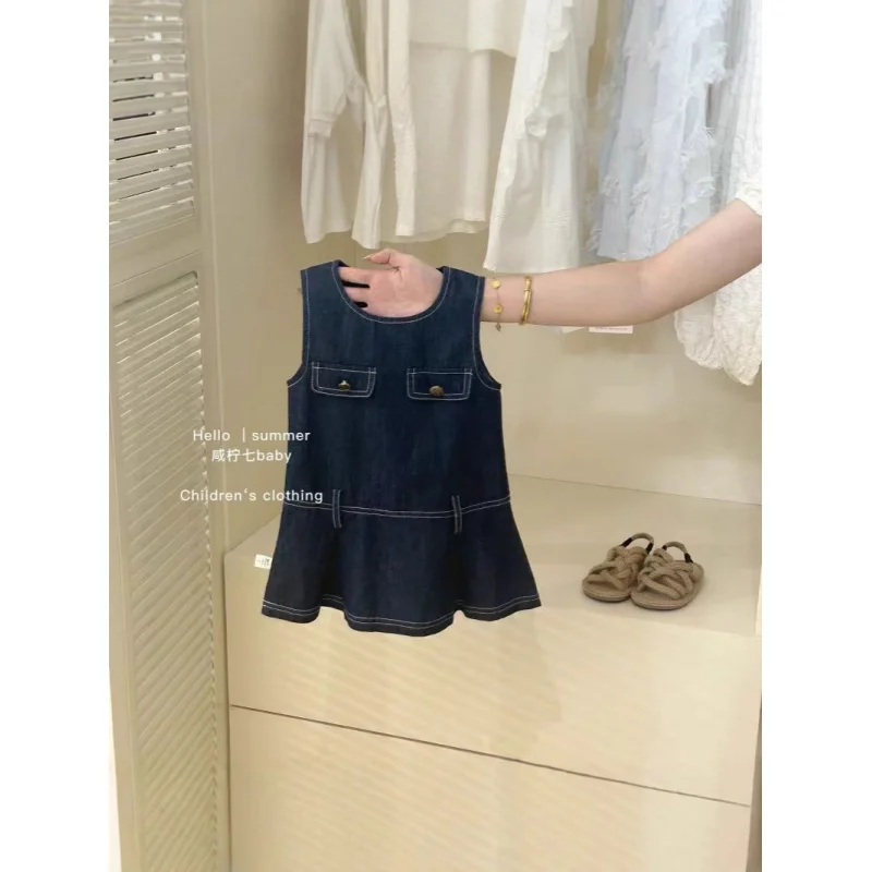 WDX-French Style Deep Blue Sleeveless Denim Dress for Women Summer Elegant High-end Loose Dress50001
WDX-French Style Deep Blue Sleeveless Denim Dress for Women Summer Elegant High-end Loose Dress50001