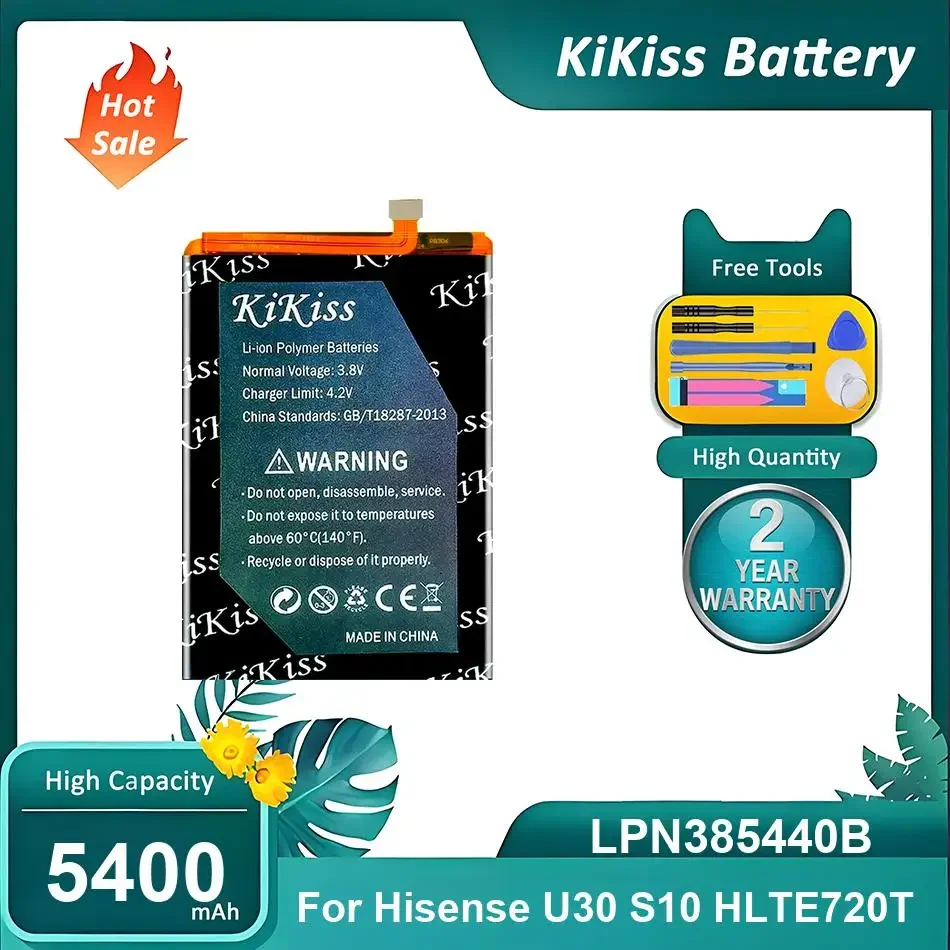 Brand New Mobile Phone Battery For Hisense U30 S10 HLTE720T,LPN385440B,5400mAh
Brand New Mobile Phone Battery For Hisense U30 S10 HLTE720T,LPN385440B,5400mAh
