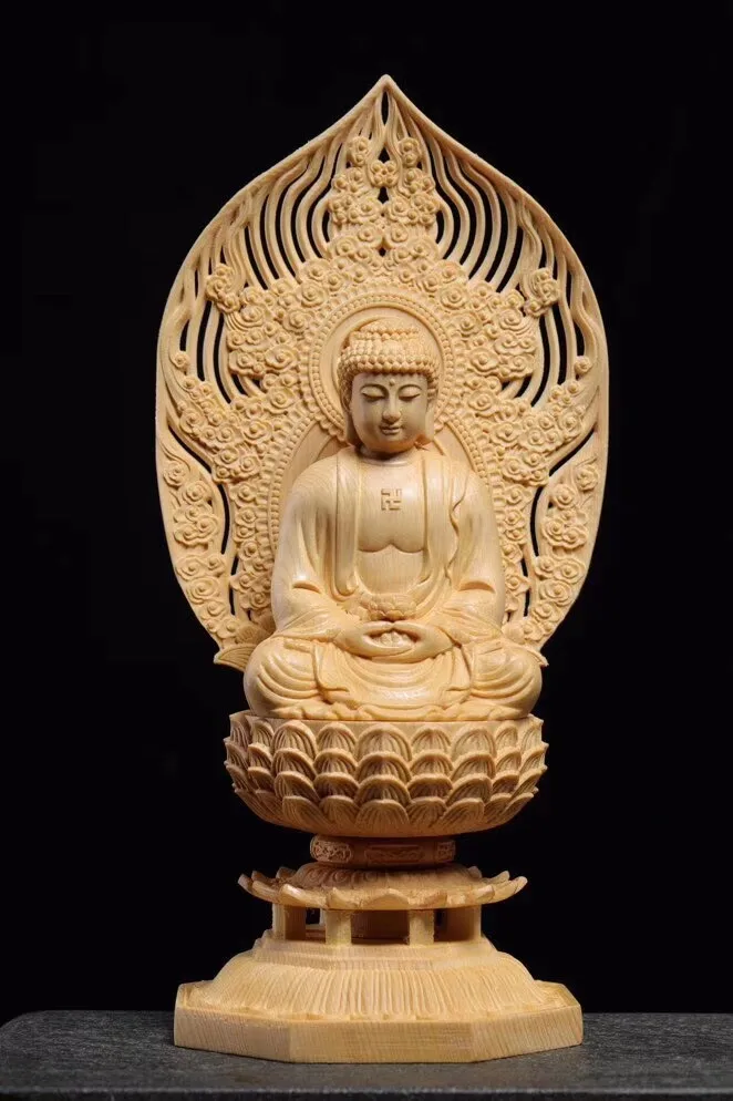 Chinese Juniper wood Sakyamuni Buddhism Ru-laistatue
Chinese Juniper wood Sakyamuni Buddhism Ru-laistatue