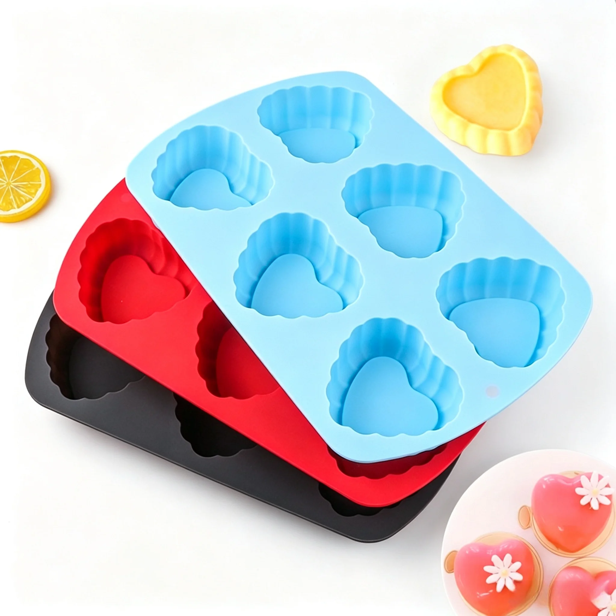 Love Heart Shape Silicone Cake Mold Valentine's Day 6 Hole Jelly Pudding Chocolate Mold DIY Mousse Dessert Ice Tray Baking Tools
Love Heart Shape Silicone Cake Mold Valentine's Day 6 Hole Jelly Pudding Chocolate Mold DIY Mousse Dessert Ice Tray Baking Tools