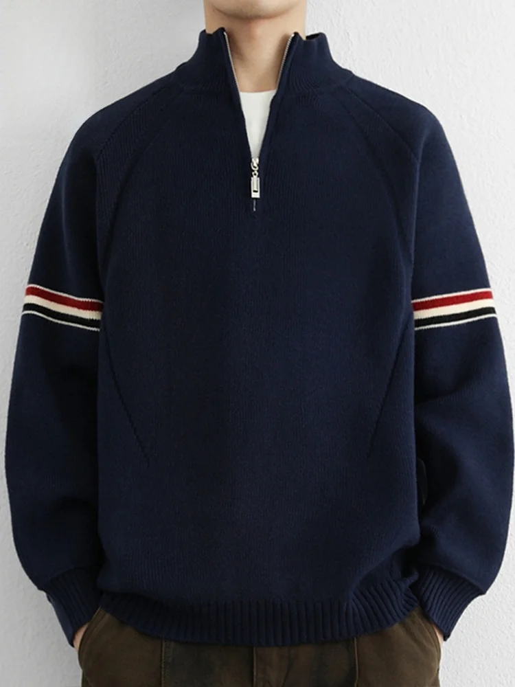 Мужской трикотажный джемпер на молнии, весна 2026, новая модная повседневная модель в полоску, свободный крой, стандартная длина
Мужской трикотажный джемпер на молнии, весна 2026, новая модная повседневная модель в полоску, свободный крой, стандартная длина