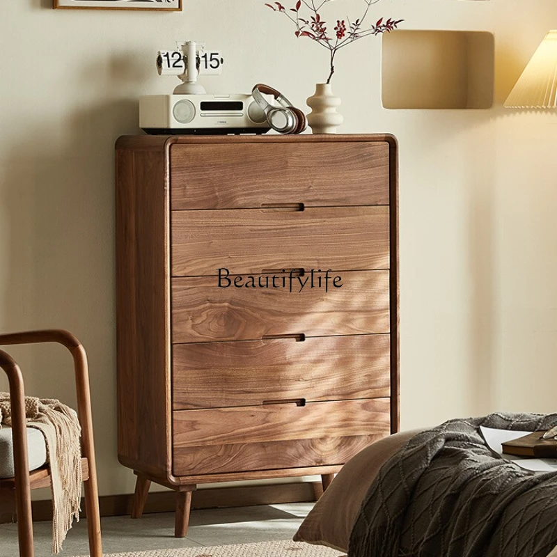 North American black walnut solid wood simple wall storage chest household living room storage cabinet
North American black walnut solid wood simple wall storage chest household living room storage cabinet