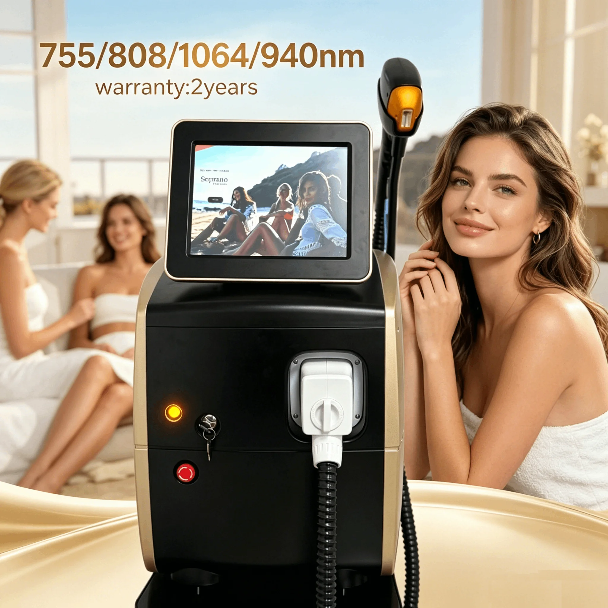 New Salon 5000W diode 755/808/1064/940nm 4 Waves Laser Diode Gel Titanium Alloy Laser Company Hair Removal Equipment Manufacture
New Salon 5000W diode 755/808/1064/940nm 4 Waves Laser Diode Gel Titanium Alloy Laser Company Hair Removal Equipment Manufacture