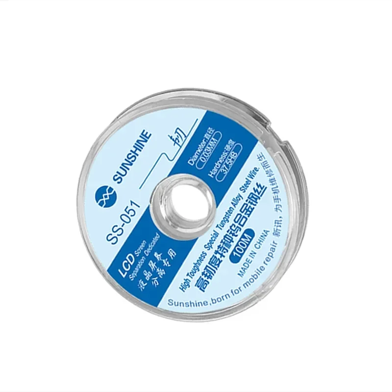Sunshine 0.03MM SS-051 LCD Screen Separation Cutting Steel Wire For Samsung IPhone LCD Screen Refurbish Cut Repair Tools
Sunshine 0.03MM SS-051 LCD Screen Separation Cutting Steel Wire For Samsung IPhone LCD Screen Refurbish Cut Repair Tools