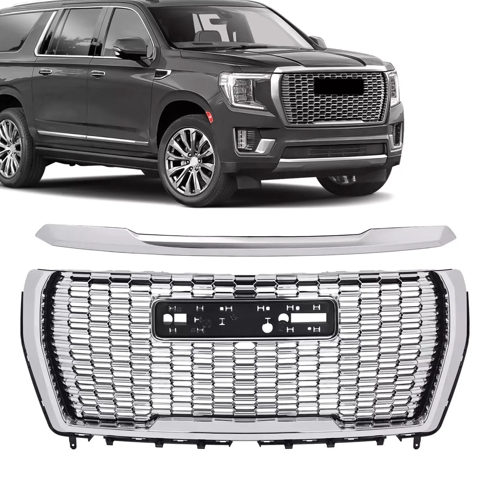 Молдинг капота и решетка переднего бампера для GMC Yukon / Yukon XL 2021-2024, черные
Молдинг капота и решетка переднего бампера для GMC Yukon / Yukon XL 2021-2024, черные