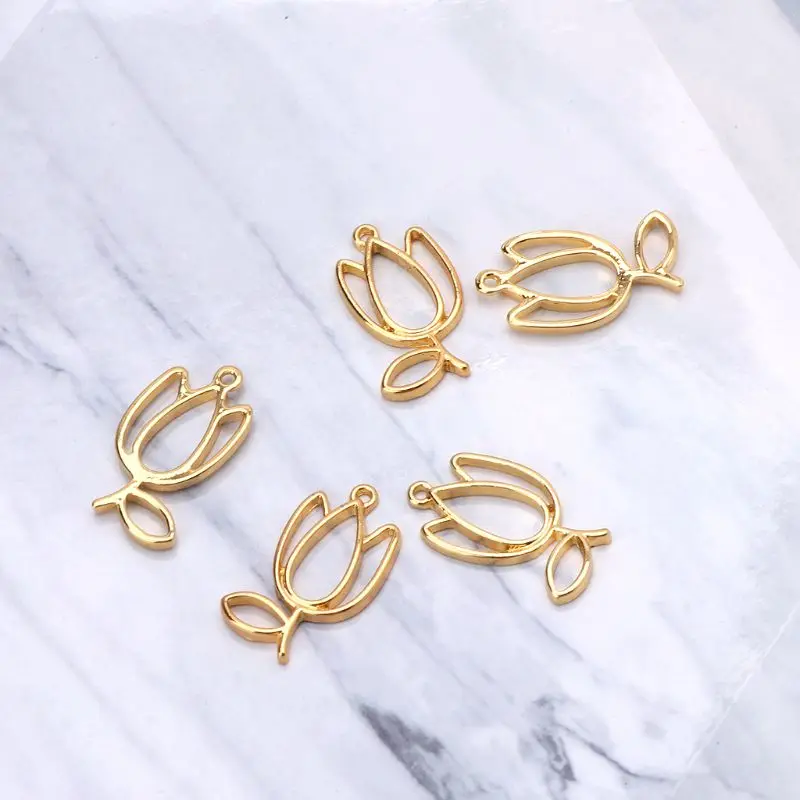 91AC 5 Pcs Tulip Flower Metal Frame UV Resin Open Bezel Blank Setting for DIY Jewelry
91AC 5 Pcs Tulip Flower Metal Frame UV Resin Open Bezel Blank Setting for DIY Jewelry