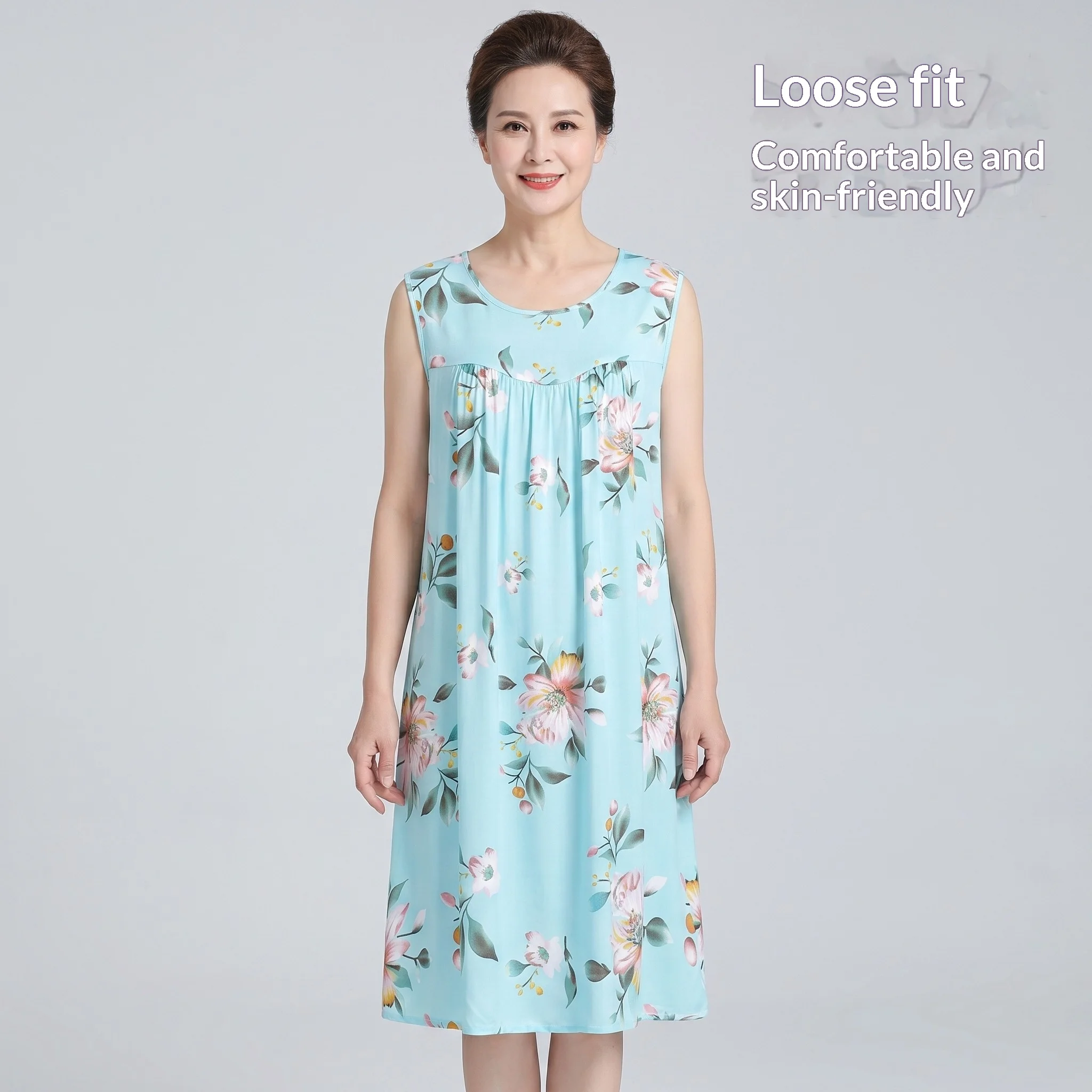 New Summer Middle-Aged and Elderly Nightgown Pajamas Women's Dress Summer Adult Plus-Size Mom Home Wear Women's Summer Clothing
New Summer Middle-Aged and Elderly Nightgown Pajamas Women's Dress Summer Adult Plus-Size Mom Home Wear Women's Summer Clothing