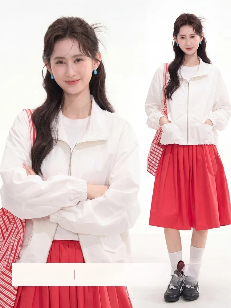Heme Summer Season Casual Style Women's Loose Fit Versatile Commute Jacket Stand Collar Cotton Blend Long Sleeve Zipper Coat
Heme Summer Season Casual Style Women's Loose Fit Versatile Commute Jacket Stand Collar Cotton Blend Long Sleeve Zipper Coat