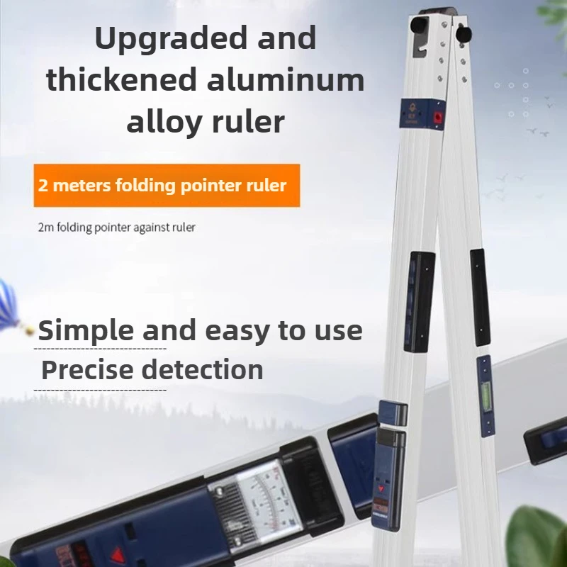 2M Level Ruler Vertical Aluminum Alloy Detection Tool Engineering Inspection Folding Horizontal Ruler High-precision Gauges
2M Level Ruler Vertical Aluminum Alloy Detection Tool Engineering Inspection Folding Horizontal Ruler High-precision Gauges