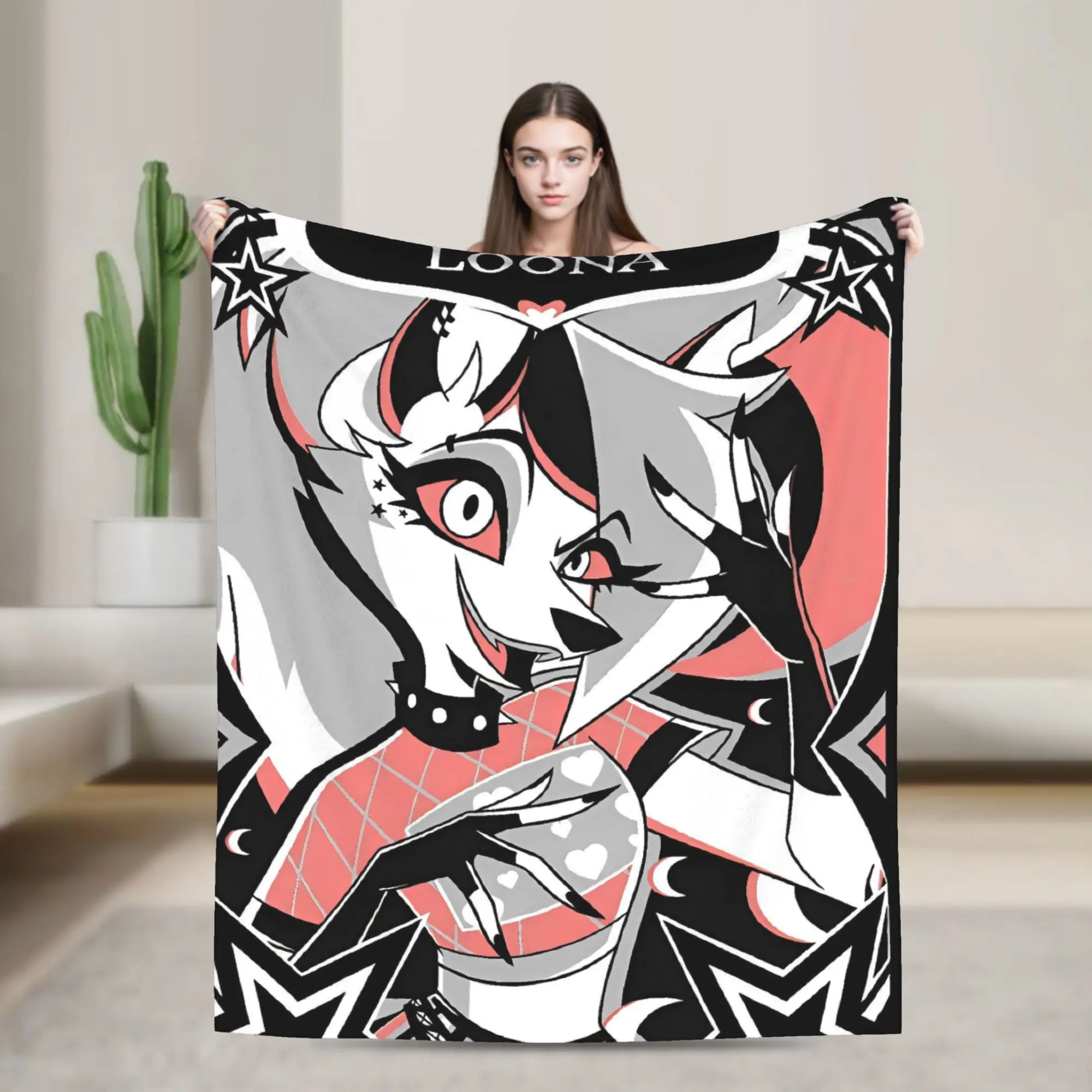 Helluva Boss Loona Flannel Blanket Soft Durable Throw Blanket for Bedroom Travel Office Novelty Bedspread Sofa Bed Cover
Helluva Boss Loona Flannel Blanket Soft Durable Throw Blanket for Bedroom Travel Office Novelty Bedspread Sofa Bed Cover