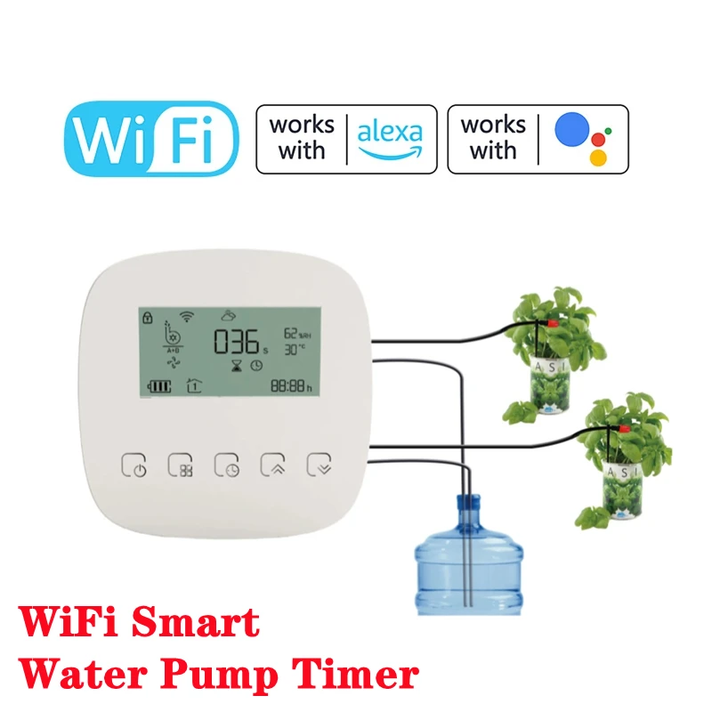Wifi Tuya Smart Watering Machine Automatic Micro-drip Irrigation System Plants Controller System Irrigation Tool Alexa Google
Wifi Tuya Smart Watering Machine Automatic Micro-drip Irrigation System Plants Controller System Irrigation Tool Alexa Google