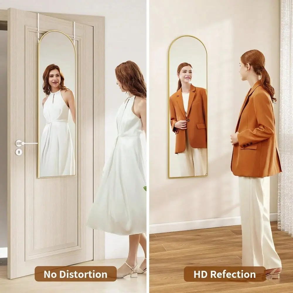 Mirror, Over The Door Full Length Mirror.FloorStanding WallMounted Mirror, Aluminum Frame, HighDefinition Glass, Suitable For B
Mirror, Over The Door Full Length Mirror.FloorStanding WallMounted Mirror, Aluminum Frame, HighDefinition Glass, Suitable For B