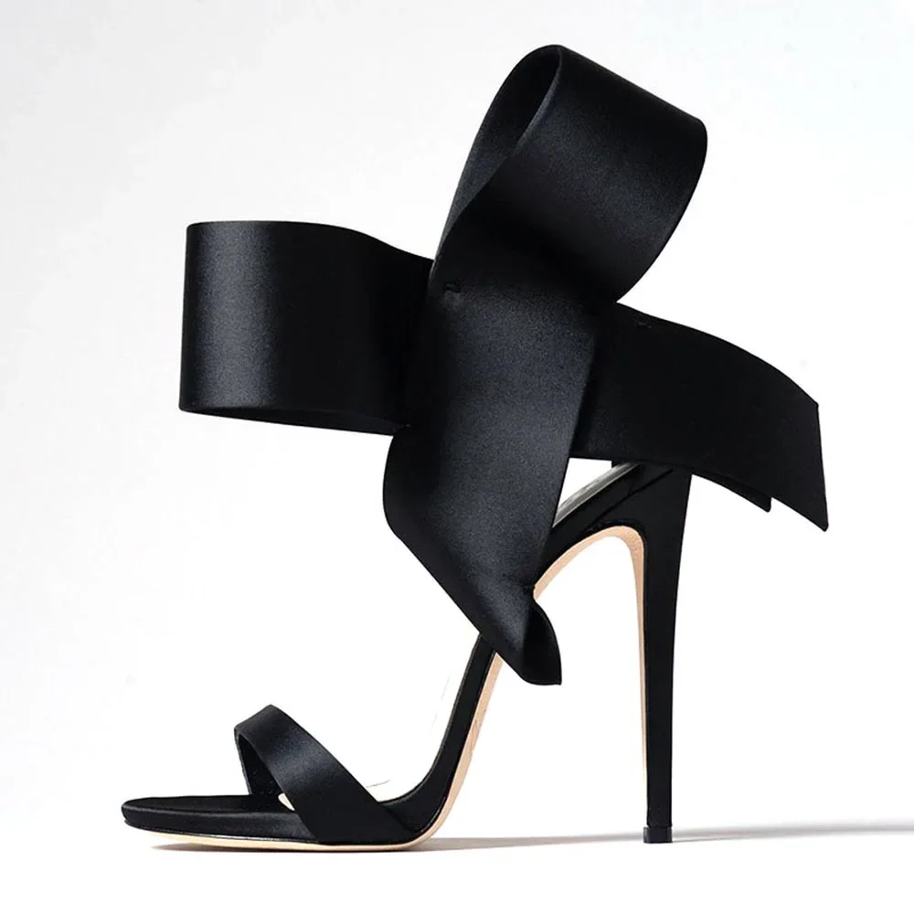 Stiletto Heels Women'shoes Oversized Butterfly Knot Tacones Para Mujer Satin Sapatos Feminino Open Toe Chaussures Femme Ete 2024
Stiletto Heels Women'shoes Oversized Butterfly Knot Tacones Para Mujer Satin Sapatos Feminino Open Toe Chaussures Femme Ete 2024