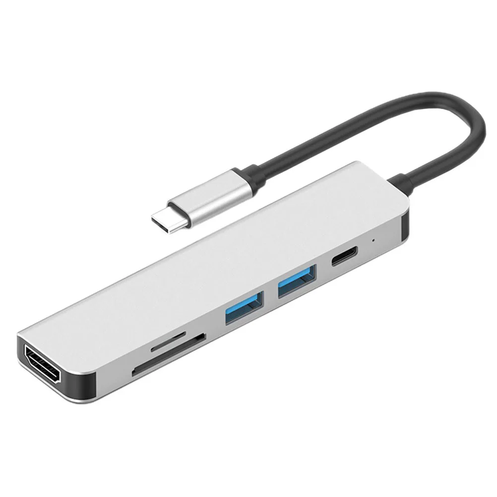 Type-C 6 in 1 Multifunction Hub Adapter Docking Station Fast Charging 87W Supports 5gbps Transmission Usb3.0 Card Reader
Type-C 6 in 1 Multifunction Hub Adapter Docking Station Fast Charging 87W Supports 5gbps Transmission Usb3.0 Card Reader