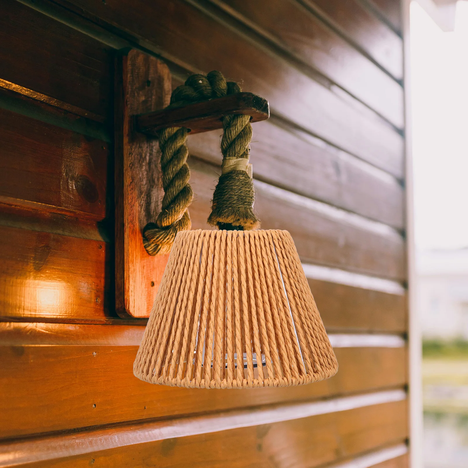 Handmade Woven Lamp Shade Paper Rope Boho Cone Shape Pendant Ceiling Floor Light Cover Vintage Macrame Style Rope Light
Handmade Woven Lamp Shade Paper Rope Boho Cone Shape Pendant Ceiling Floor Light Cover Vintage Macrame Style Rope Light
