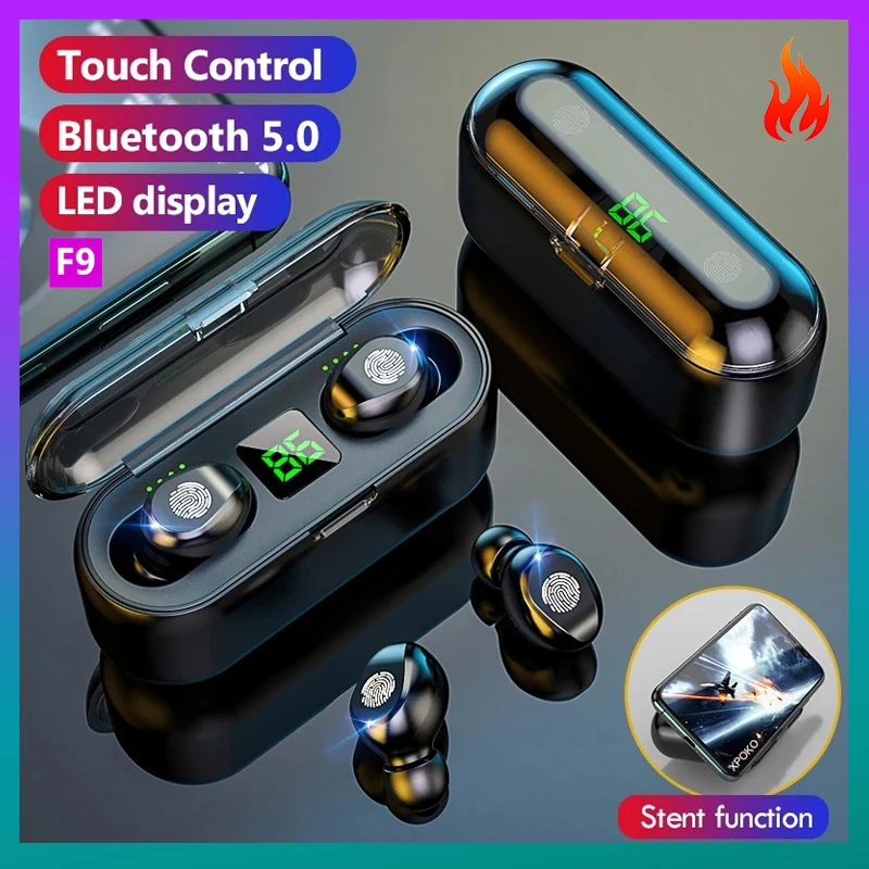 TWS F9 Bluetooth Wireless Headphone Touch Bass Sports Earbuds Earphone With Mic 2200mAh Charging Box Game Headset for xiaomi 
TWS F9 Bluetooth Wireless Headphone Touch Bass Sports Earbuds Earphone With Mic 2200mAh Charging Box Game Headset for xiaomi