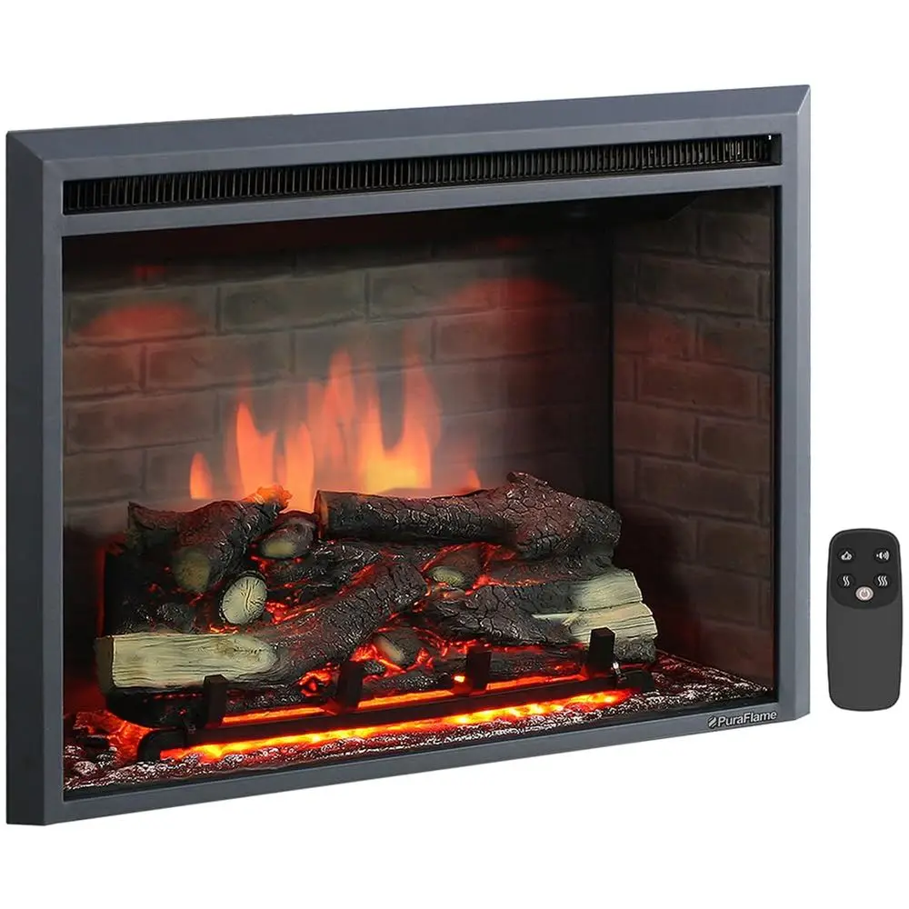 Western Electric Fireplace Insert with Fire Crackling Sound, Remote Control, 750 1500W, Black, 29 59 64 Inches Wide, 23 3 16 In
Western Electric Fireplace Insert with Fire Crackling Sound, Remote Control, 750 1500W, Black, 29 59 64 Inches Wide, 23 3 16 In