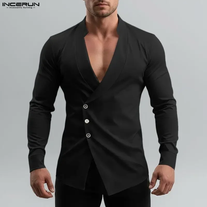INCERUN Men Shirt Solid Color Deep V Neck Long Sleeve Button Men Clothing Streetwear 2026 Fashion Casual Male Tops Camisas S-3XL
INCERUN Men Shirt Solid Color Deep V Neck Long Sleeve Button Men Clothing Streetwear 2026 Fashion Casual Male Tops Camisas S-3XL