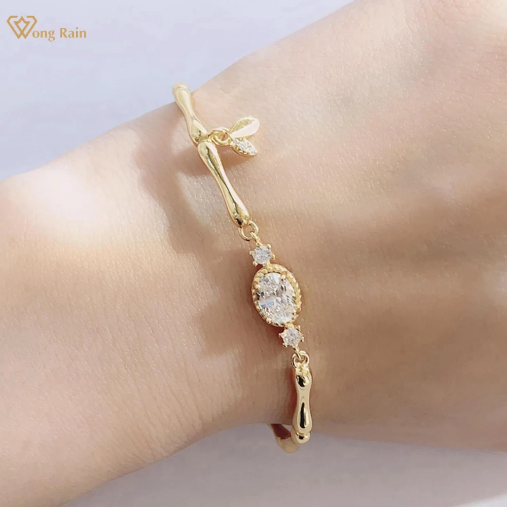 Wong Rain 925 Sterling Silver 3EX Oval Cut 1CT Real Moissanite Diamonds Gemstone Women Bracelets Bangle Fine Jewelry Wholesale
Wong Rain 925 Sterling Silver 3EX Oval Cut 1CT Real Moissanite Diamonds Gemstone Women Bracelets Bangle Fine Jewelry Wholesale
